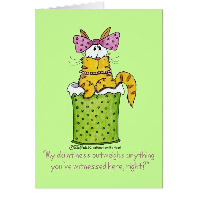 Cartão Gatinho de lixo Dacil (Frente)