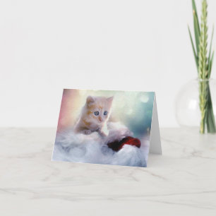 Cartão Gatinho de Natal