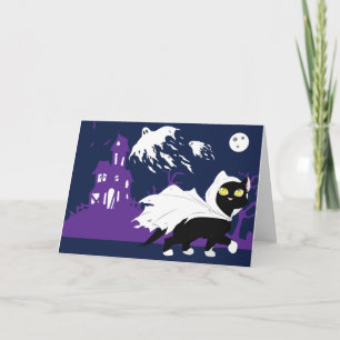 Cartão Gatinho fantasma