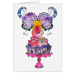 Cartão Gatinho feericamente 2