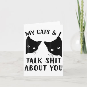 Cartão Gatinho Gato Engraçado, Meus Gatos & Eu Falo D