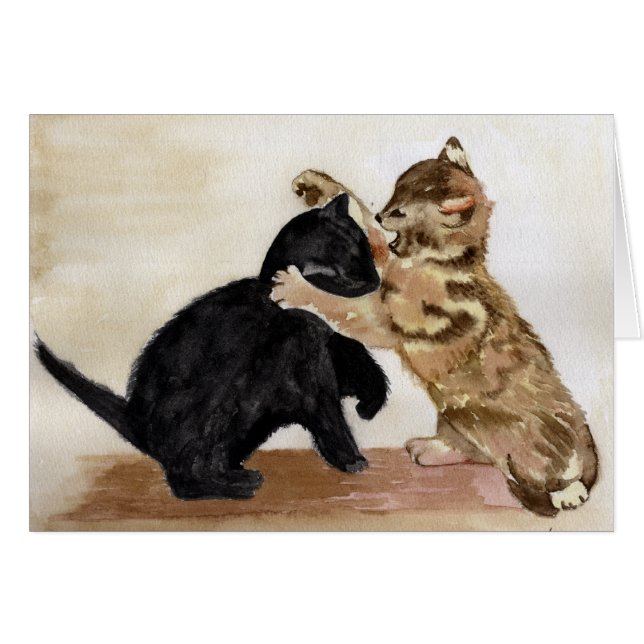 Cartão Gatinho Kats (Frente horizontal)