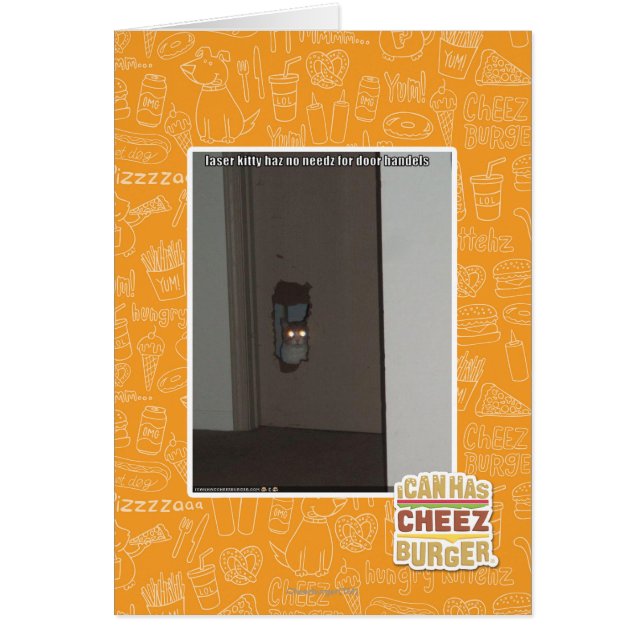 Cartão Gatinho laser (Frente)