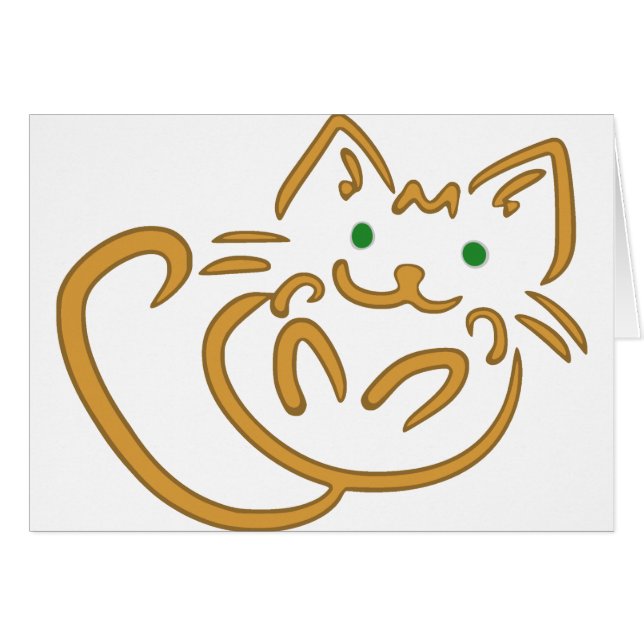 Cartão Gatinho Reprodutor (Frente Horizontal)