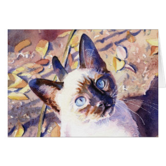 Cartão Gatinho Siamese