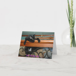 Cartão Gatinho suspenso