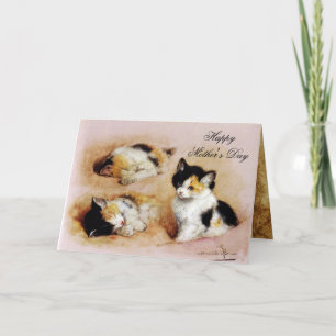 Cartão GATINHOS DO DIA DAS MÃES Acordando