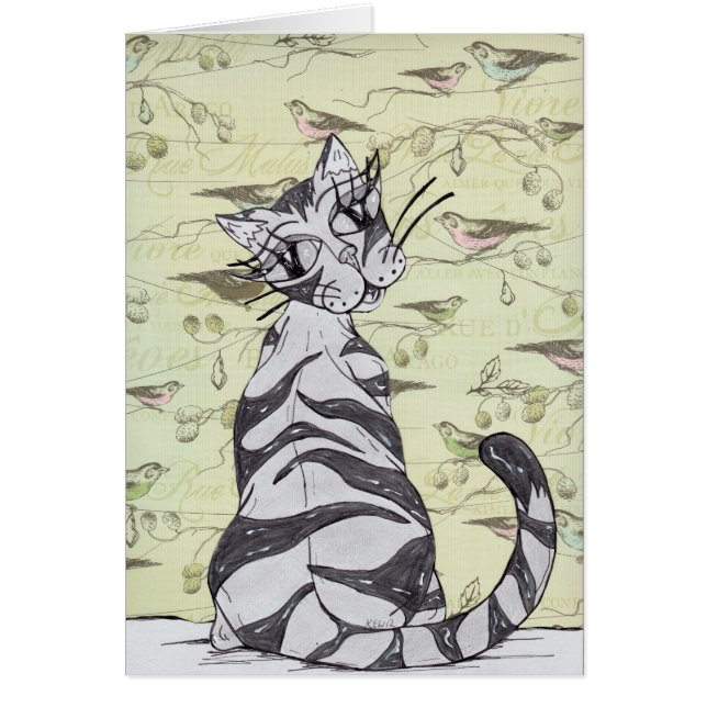 Cartão Gato 01 da senhorita (Frente)