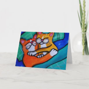 Cartão Gato Abraços Eu Amo Vocês Gatinhos