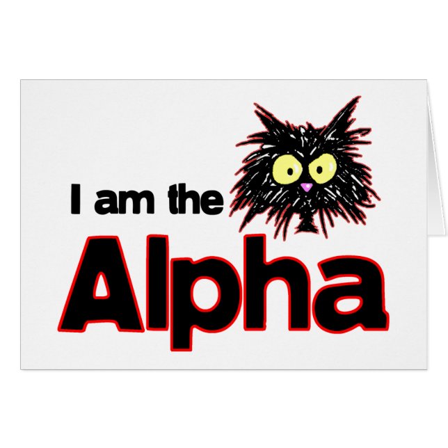 Cartão Gato alfa (Frente Horizontal)