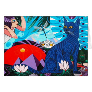 Cartão Gato antigo por Gregory Gallo