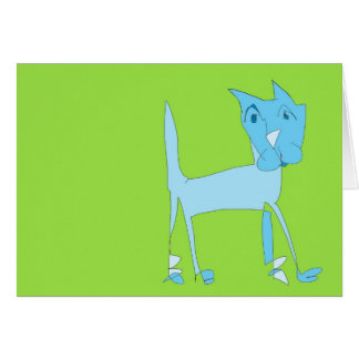 Cartão Gato azul