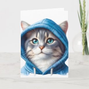 Cartão Gato bonito em Vazio de Arte Adorável de Gatinho A