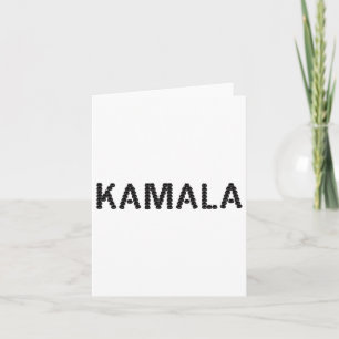 Cartão Gato Bonito Face Kamala - Letra Design engraçada