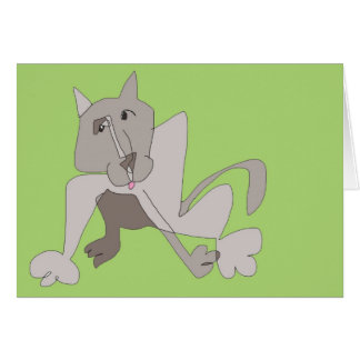 Cartão Gato cinzento