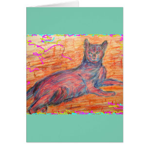 Cartão gato cobblestone