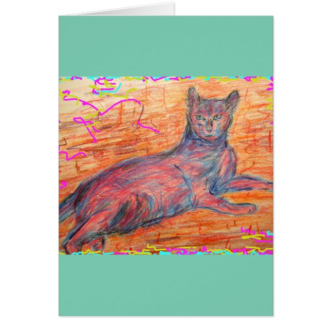 Cartão gato cobblestone (Frente)