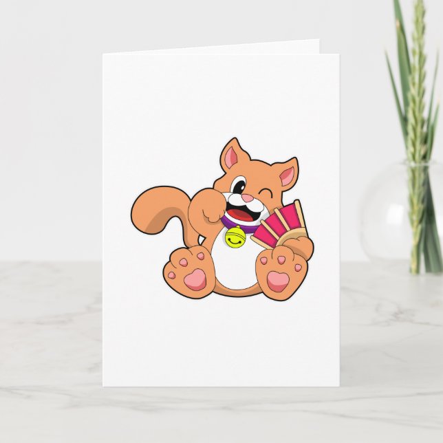 Cartão Gato com Campainha (Frente)