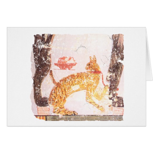 Cartão gato com coleira (Frente Horizontal)