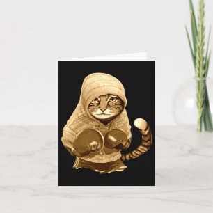 Cartão Gato Com Luvas De Boxing