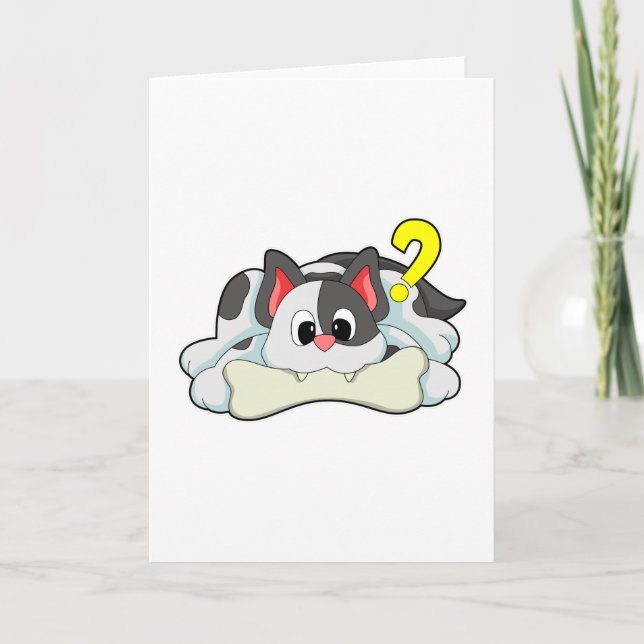 Cartão Gato com Osso (Frente)