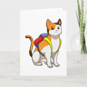 Cartão Gato com Sacola