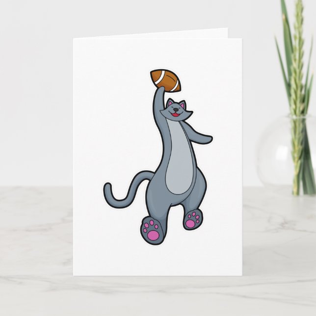 Cartão Gato como jogador de futebol (Frente)