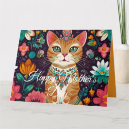 Cartão Gato Coroado Bijuteria