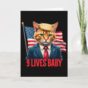 Cartão Gato da Bandeira Americana no Suite Donald Trump N