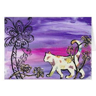 Cartão Gato da borboleta