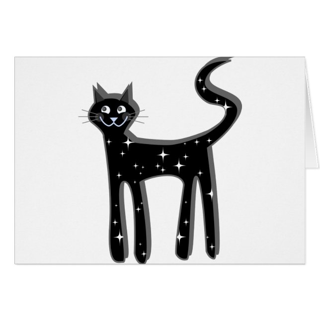Cartão Gato da estrela (Frente Horizontal)