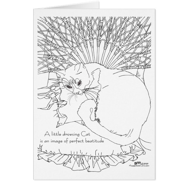 Cartão Gato de afogamento (Frente)