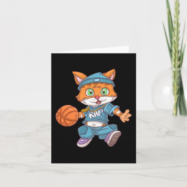 Cartão Gato de Basquetebol  (Frente)