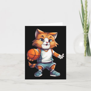Cartão Gato de Basquetebol 