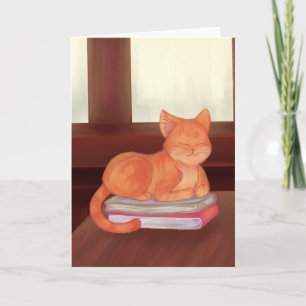 Cartão Gato de Biblioteca