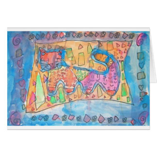 Cartão Gato de Burch do louro