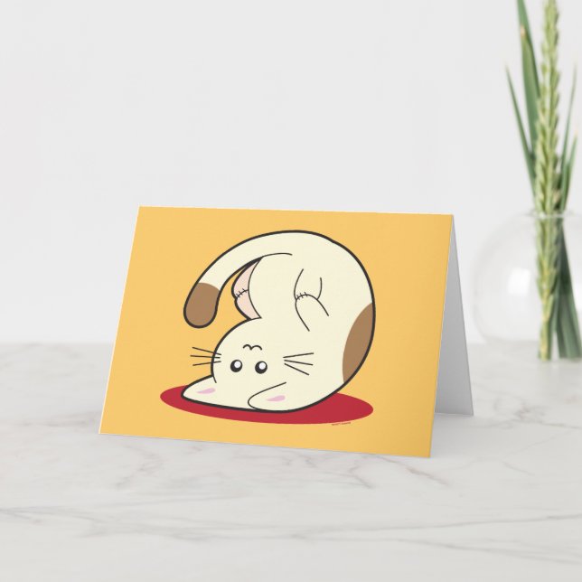 Cartão Gato de cabeça para baixo (Frente)