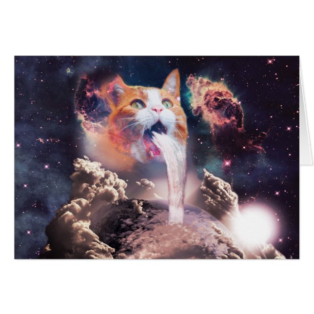 Cartão Gato de cachoeira (Frente Horizontal)