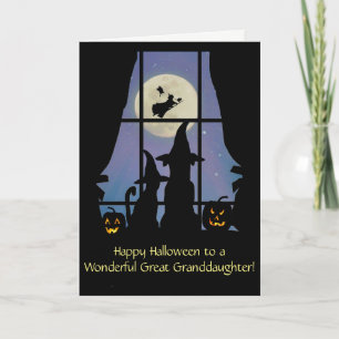 Cartão Gato de Cachorro Feliz de Halloween da Filha excel