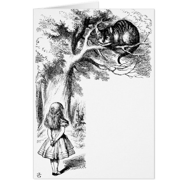 Cartão Gato de Cheshire (Frente)