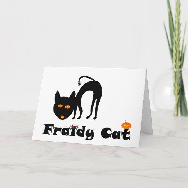 Cartão Gato de Fraidy (Frente)