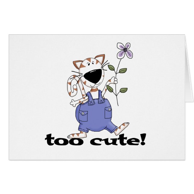 Cartão Gato de Gatinho Muito Bonito (Frente Horizontal)