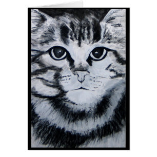 Cartão Gato de gato malhado