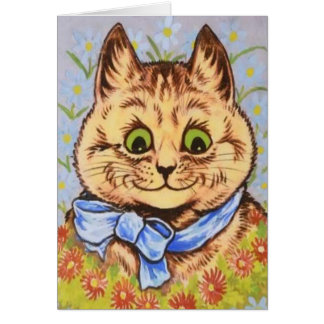Cartão Gato de gato malhado bonito