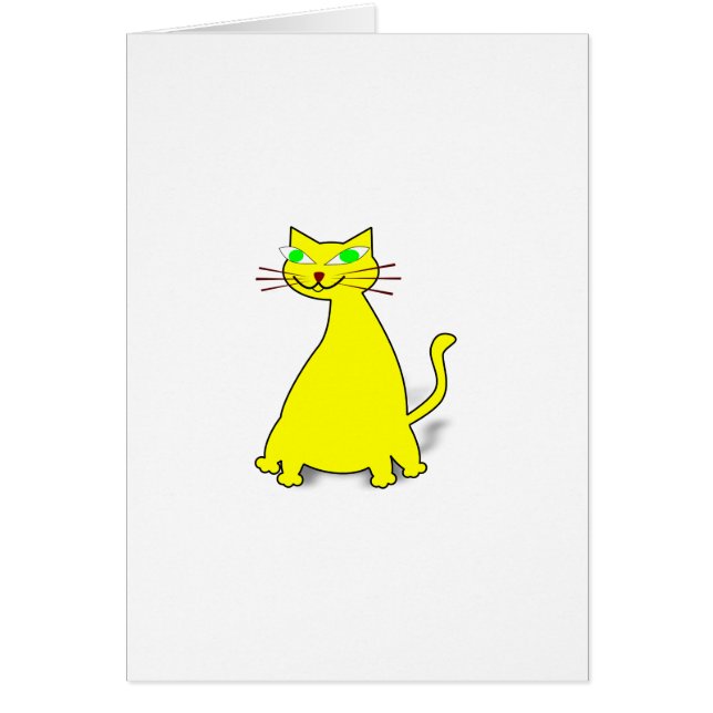 Cartão Gato de gordura amarelo (Frente)