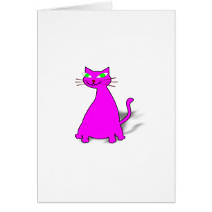Cartão Gato de Gordura Rosa