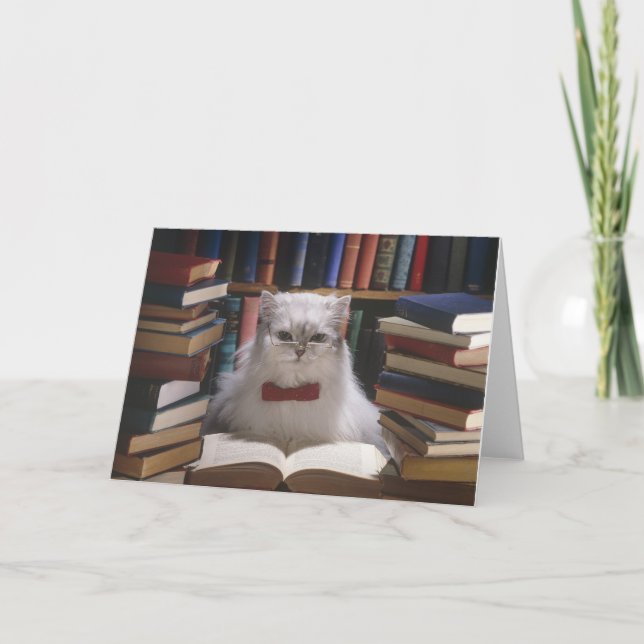 Cartão Gato de graduação inteligente (Frente)