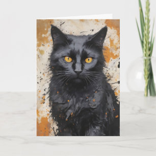 Cartão Gato de Halloween Spooky