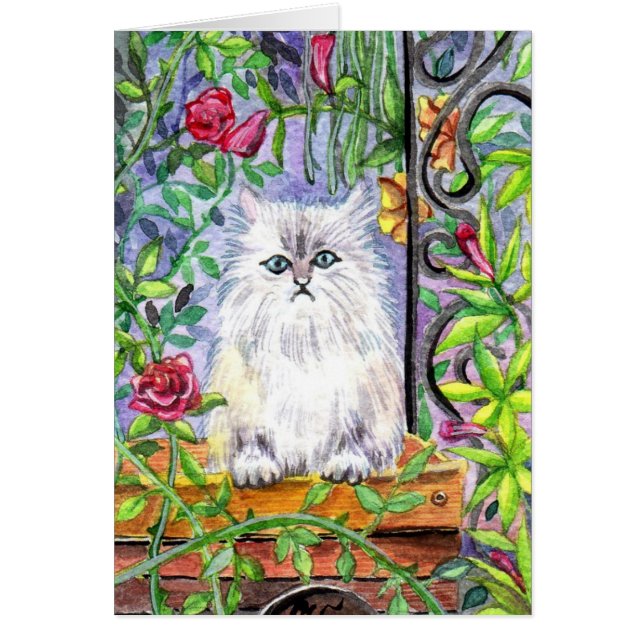 Cartão Gato de Jardim (Frente)