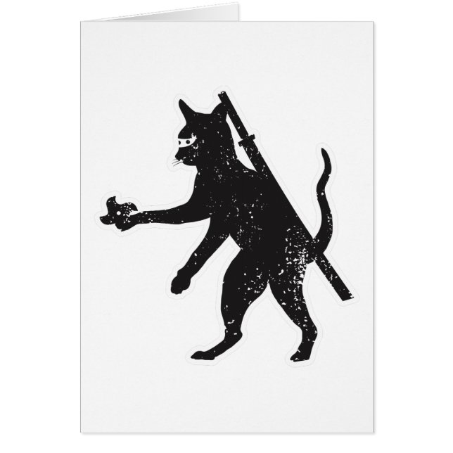 Cartão Gato de Ninja (Frente)